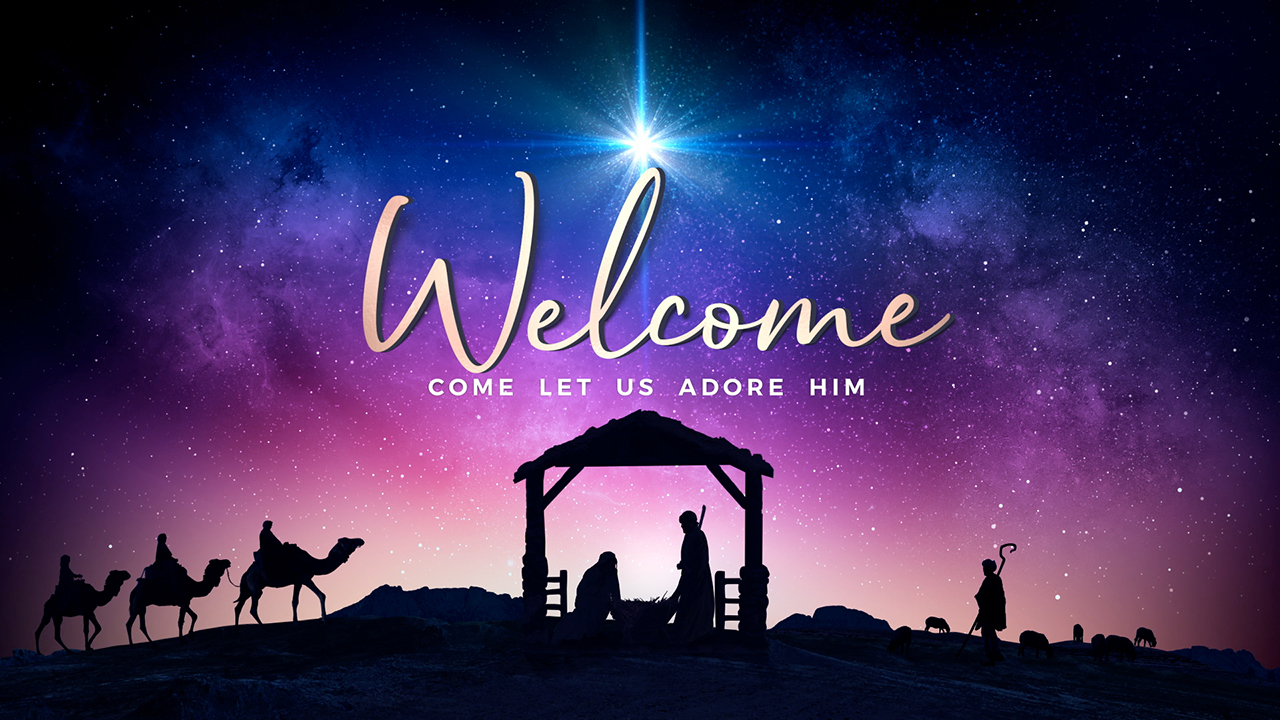 Christmas Night Nativity Welcome | Motion Video Background