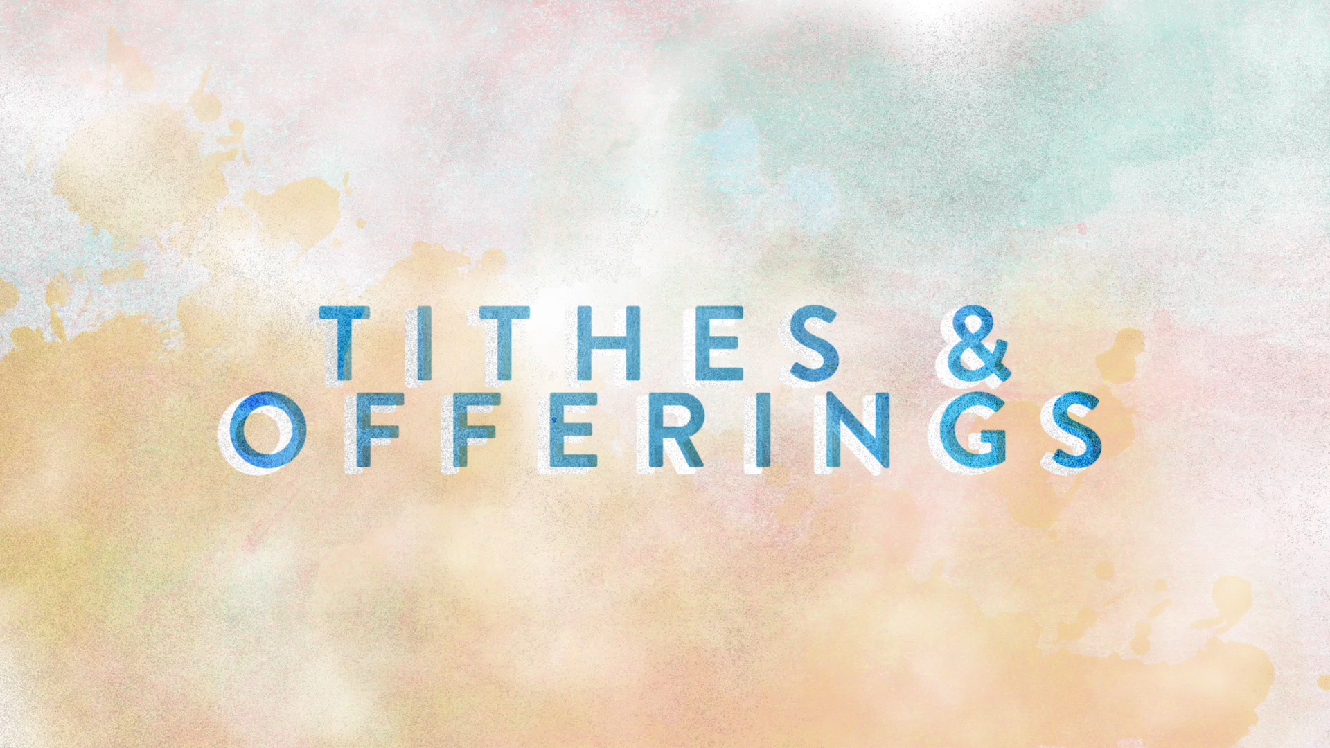Watercolor Life Tithes And Offering | Motion Video Background