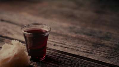 Bread And Cup Closeup