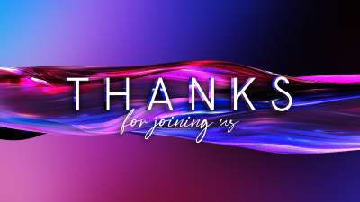 Gradient Paint Thanks for Joining Us