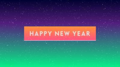 Gradient Snow New Year