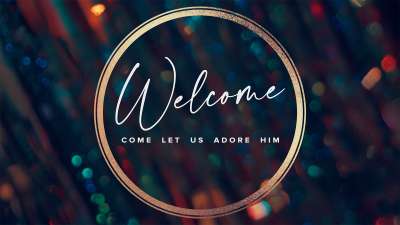 Holiday Bokeh Christmas Welcome