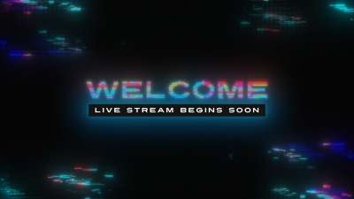 LED Glitch Welcome Live Stream