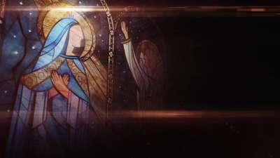 Nativity Glass Annunciation
