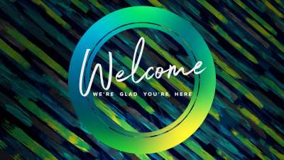 Palm Sunday Color Brush Welcome