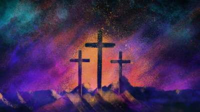 Radiant Paint Three Crosses 01