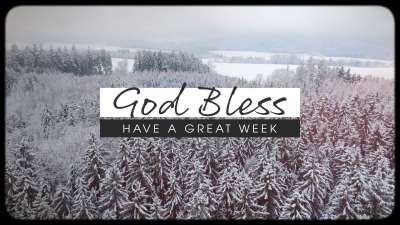 Retro Winter God Bless