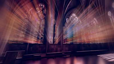 Stained Glass Scene 12