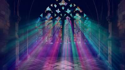 Stained Glass Scene 18